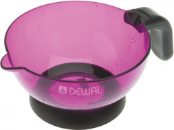Чаша для краски DEWAL,фиолетовая, с ручкой и носиком, с резинкой на дне 360 мл